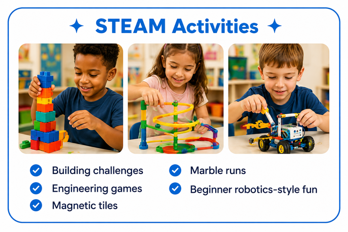 Bright Builders STEAM Activities for kids